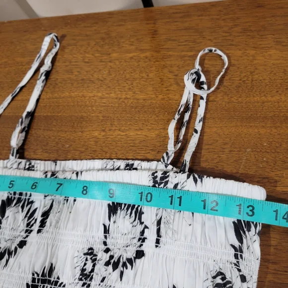 Madewell Smocked Maxi Dress NV462 Size M Graphic Sunflowers NWT - Picture 10 of 10